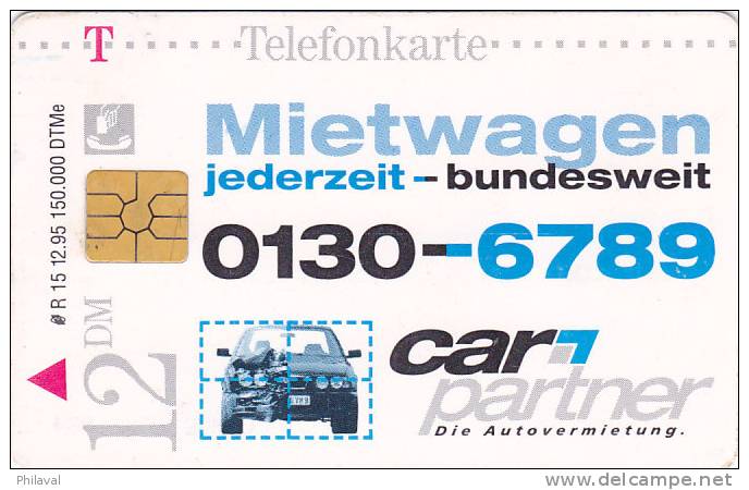 Telefonkarte 12 DM : Mietwagen - Sonstige & Ohne Zuordnung