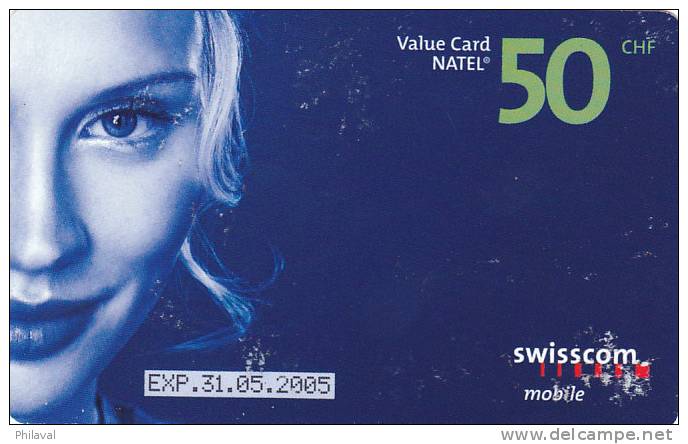 Value  Card Natel : 50.- // Swisscom Mobile - Schweiz