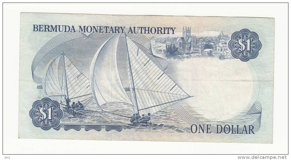 Bermuda 1 Dollar 1978 VF CRISP Banknote P 28b 28 B - Bermuda