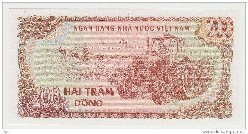 VIET NAM 200 DONG 1987 UNC P 100a  100 A - Viêt-Nam