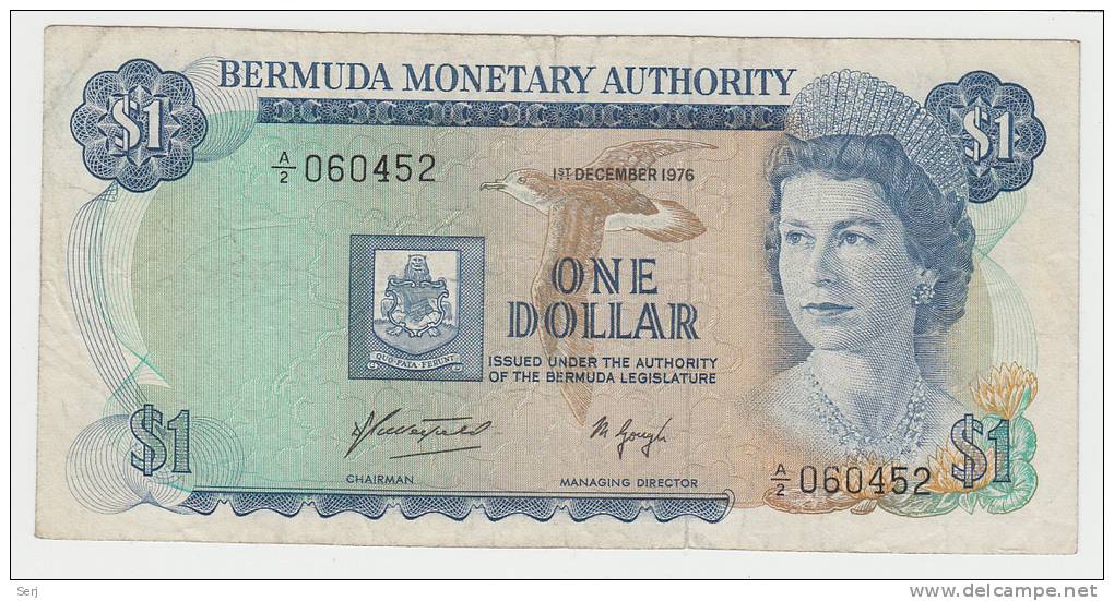 Bermuda 1 Dollar 1976 VF+ Banknote P 28a  28 A - Bermudes