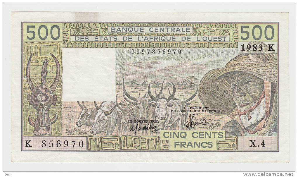 West African States (Sengal) 500 Francs 1983 AXF P 706Kf  706K F - États D'Afrique De L'Ouest