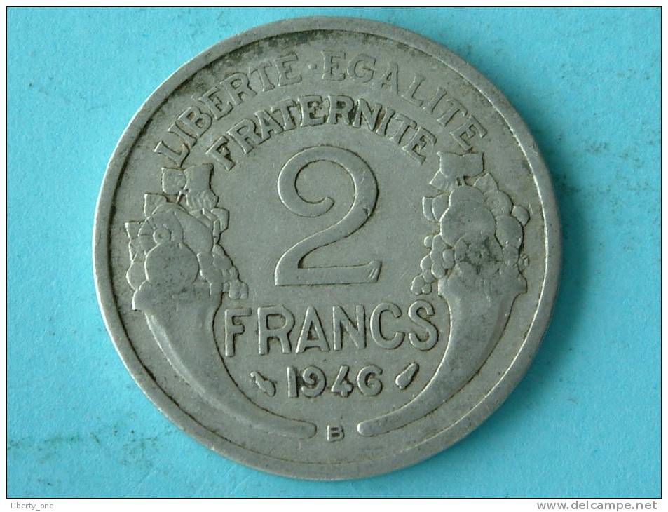 1946 B - 2 FRANCS / KM 886a.2 ( Uncleaned - For Grade, Please See Photo ) !! - Autres & Non Classés