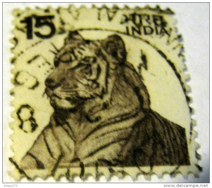 India 1975 Cats Of Prey Tiger 15 - Used - Gebraucht