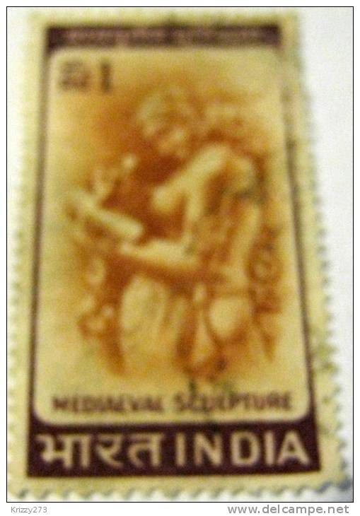 India 1965-6 Mediaeval Sculpture 1 R - Used - Unused Stamps