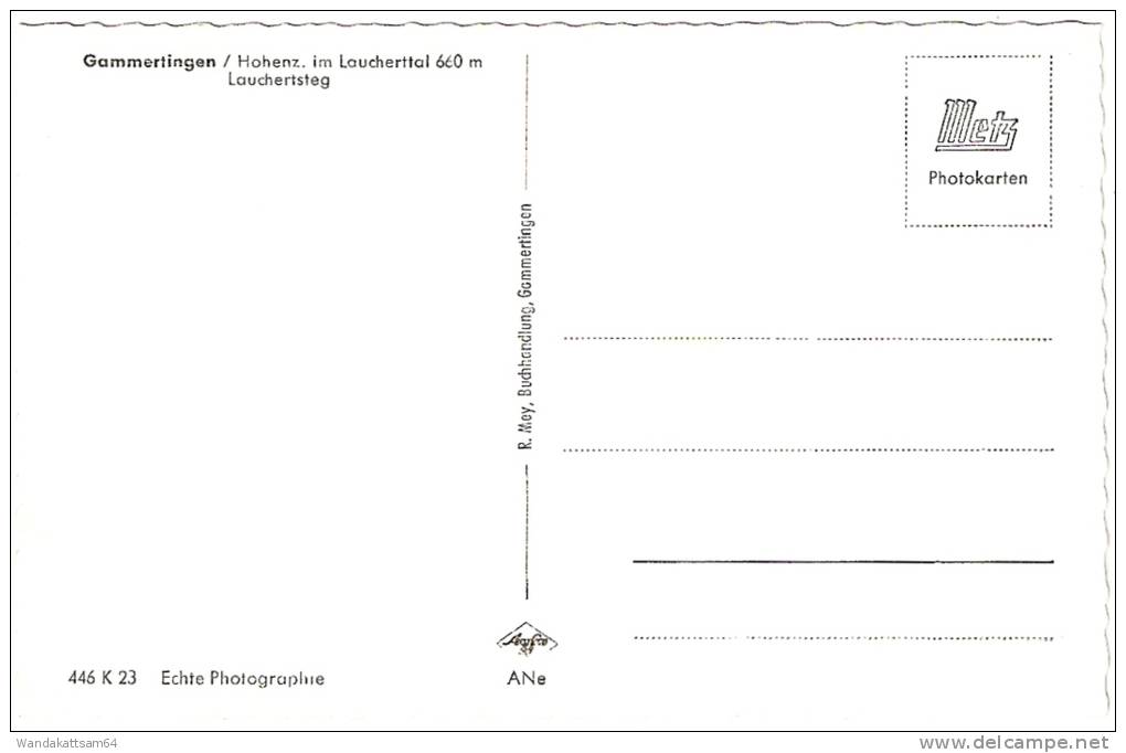 AK 44623 Gammertingen / Hohenz. Im Laucherttal 60 M Lauchersteg - Sigmaringen