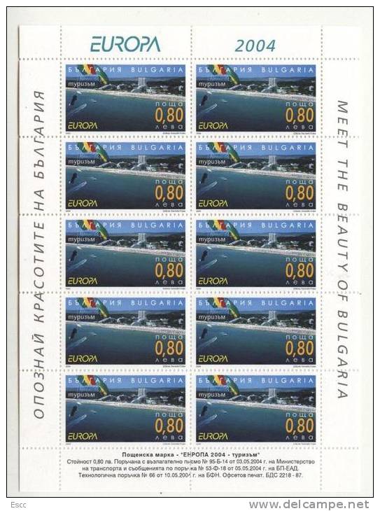 Mint Mint. Sheets  Europa CEPT 2004  From Bulgaria - 2004