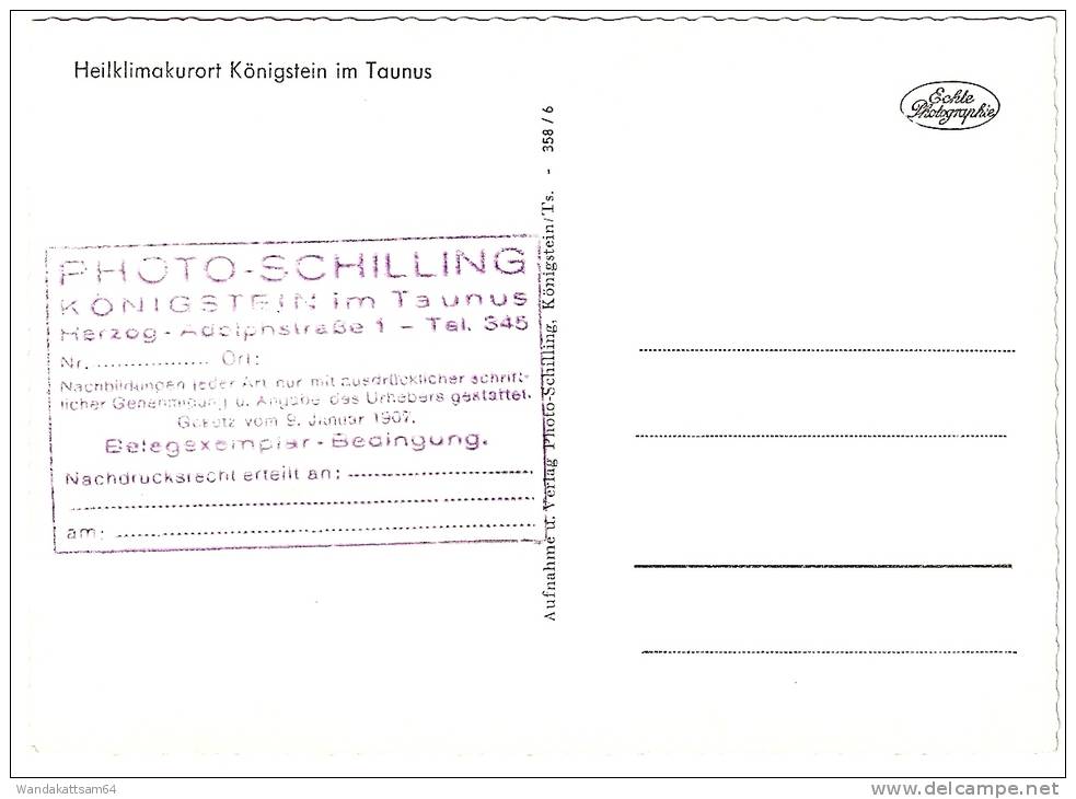AK 3586 Heilklimakurort Königstein Im Taunus Aufnahme U. Verlag Photo-Schilling,  Königstein/Ts. - Koenigstein