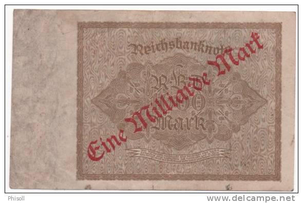 Lot 680: Reichsbanknote Surchargé 1. Milliarde Mark De 1922 - 1 Mrd. Mark