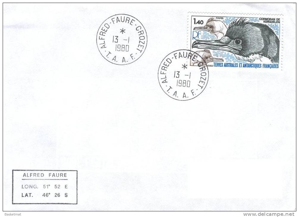 TAAF ENV ALFRED FAURE CROZET  13/1/1980  TIMBRE N° 78 - Unused Stamps