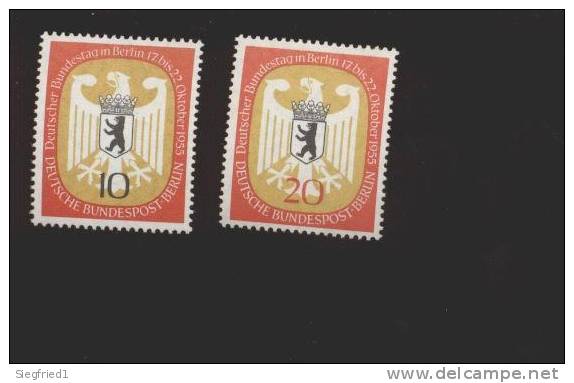 Berlin ** 129-130 Bundestag - Unused Stamps