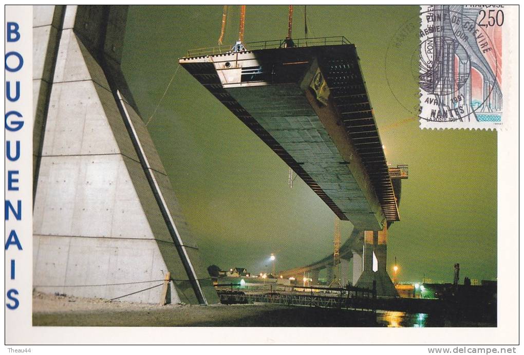 ¤¤  -  BOUGUENAIS  -  NANTES  -  Construction Du Pont De CHEVIRE  -  Pose De La Travée Centrale  -  ¤¤ - Bouguenais