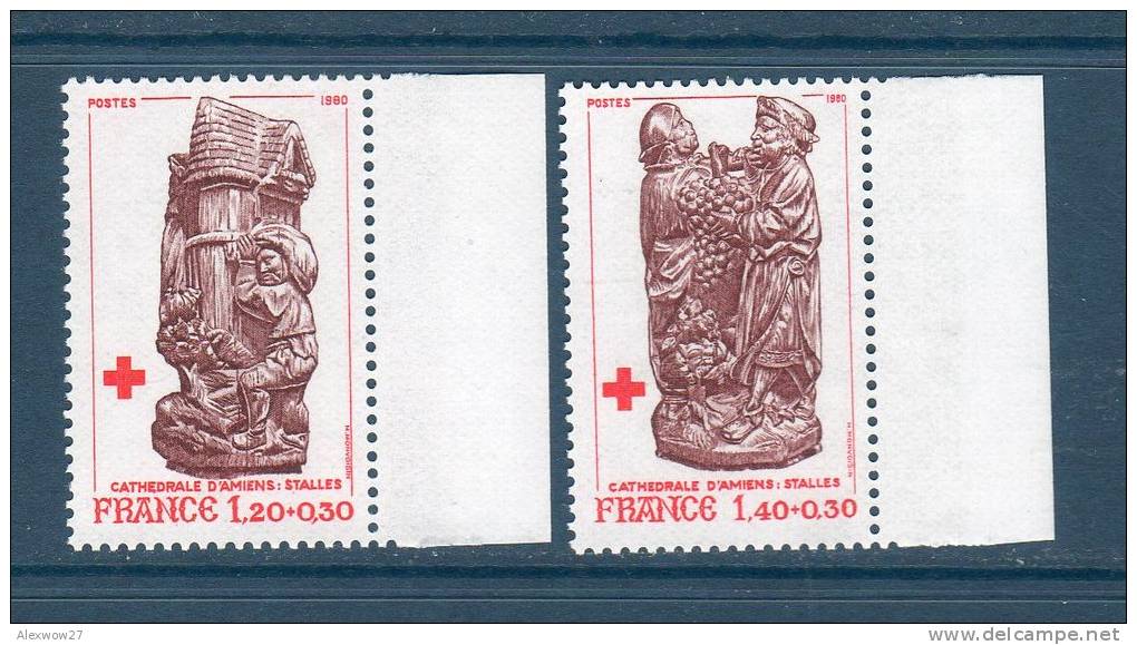 Francia / France 1980 ----Pro Croce Rossa N° 2116/17 -- ** MNH/ VF - 1980-1989