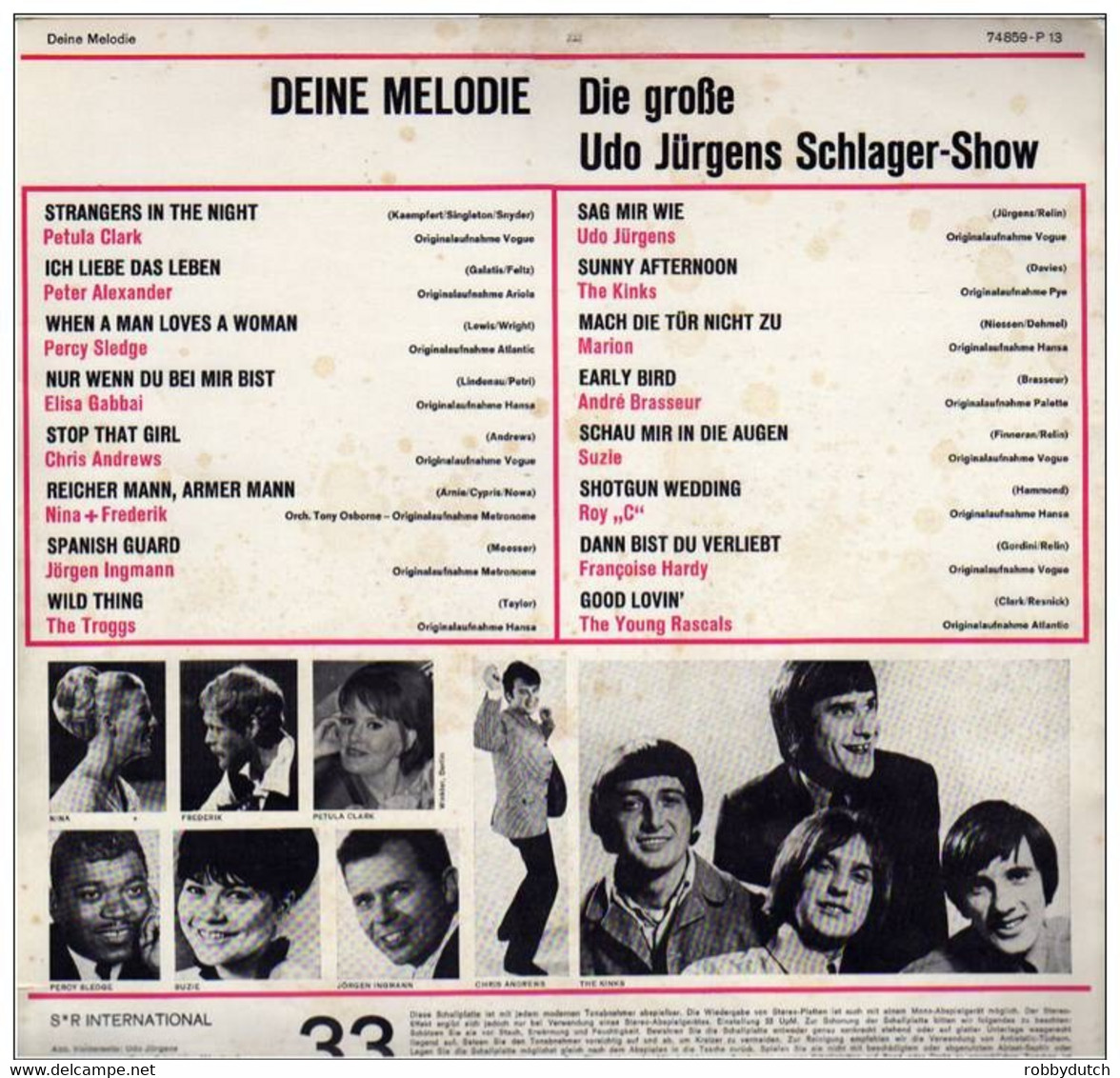 * LP *  UDO JÜRGENS A.o. - DEINE MELODIE  (DIE GROSSE UDO JÜRGENS SCHLAGER SHOW) - Compilaties