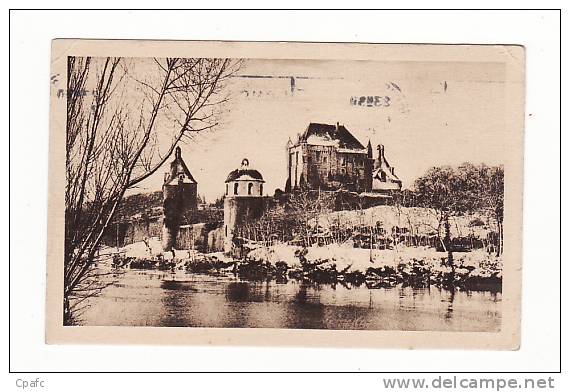 Carte 1930 BONNES ? /CHATEAU DE TRUFFOU ? Sous La Neige (au Dos Publicité Wihmet Tailleurs Poitiers) - Andere & Zonder Classificatie