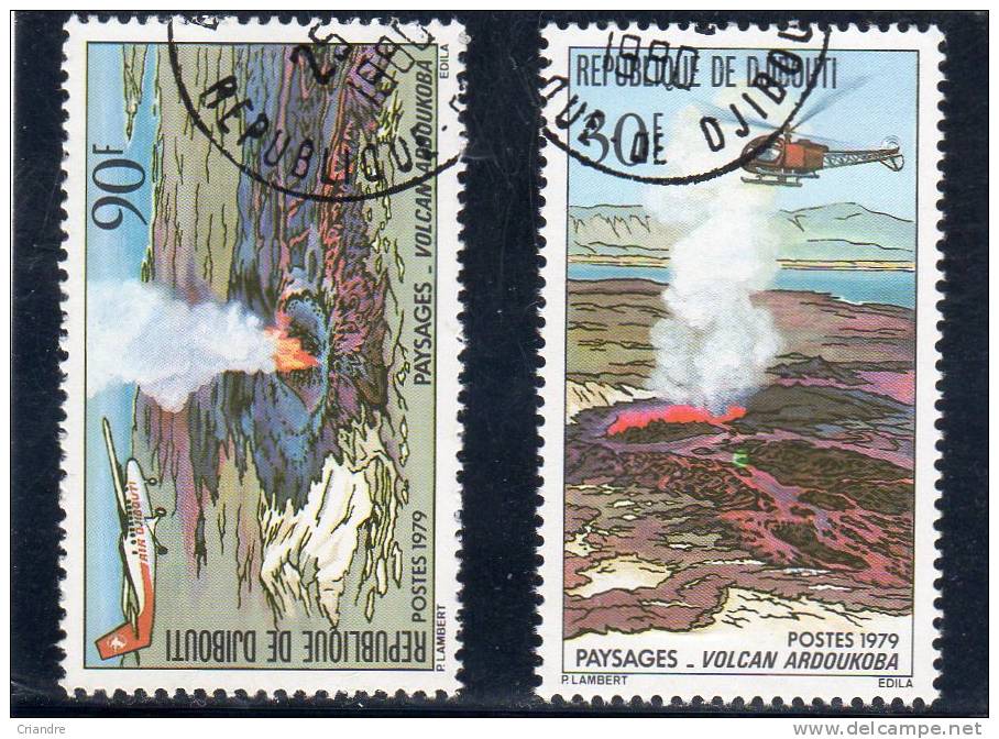 Djibouti:volcanArdoukobaN °497  Et 498 Oblitérés. - Volcanes