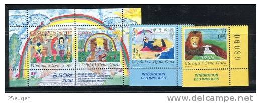 SERBIA MONTENEGRO 2006 EUROPA CEPT MS + SET MNH - 2006