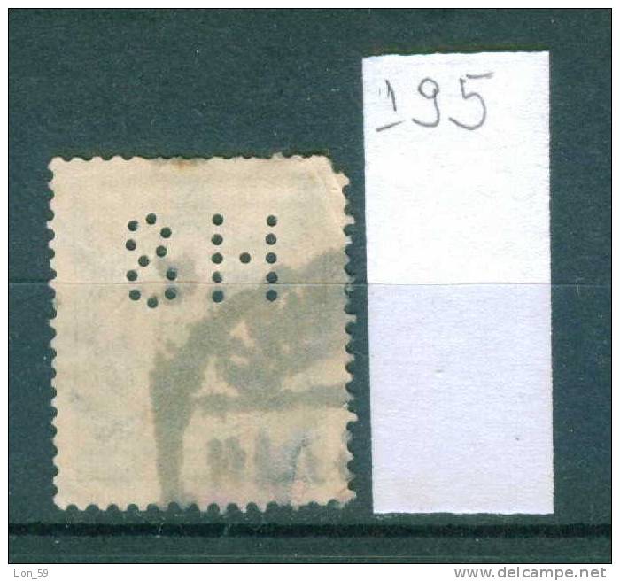 24K195 // - HS -  Perfin Perfores Perforiert Perforati Perforadas , Germany Deutschland Allemagne Germania - Perforiert/Gezähnt