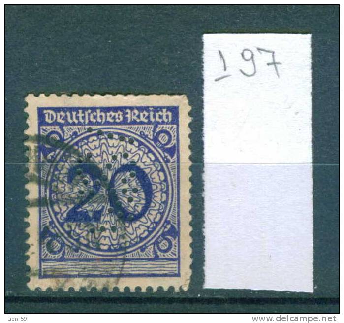 24K197 // - MSV -  Perfin Perfores Perforiert Perforati Perforadas , Germany Deutschland Allemagne Germania - Perforiert/Gezähnt