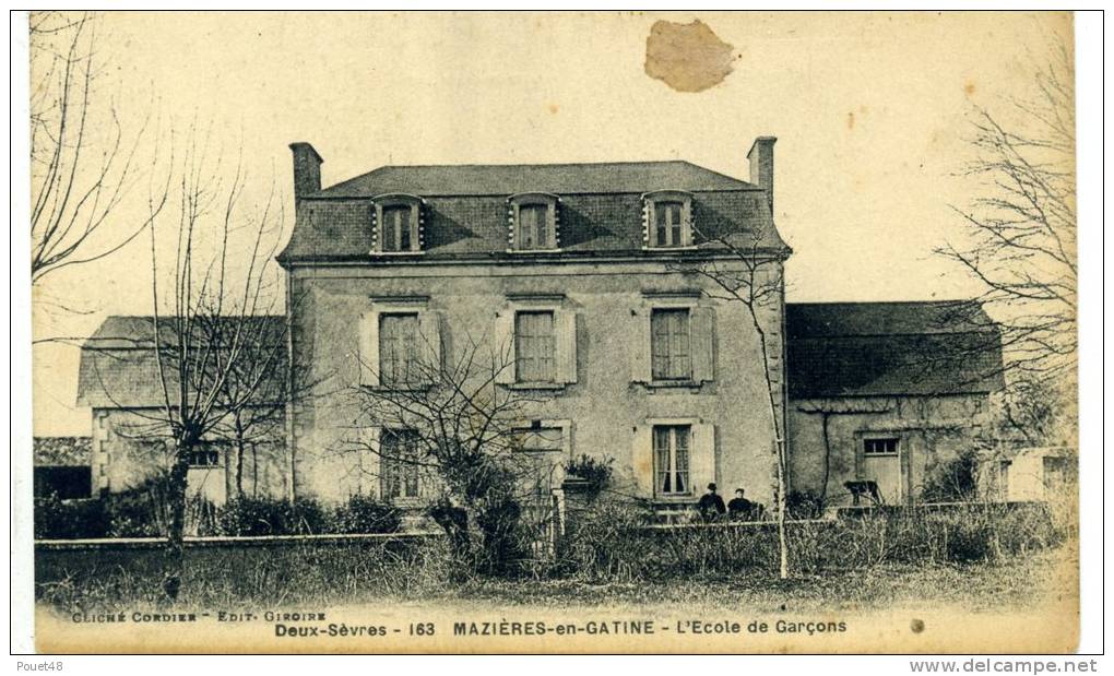 79 - MAZIERES EN GATINE - Ecole De Garçons - Mazieres En Gatine