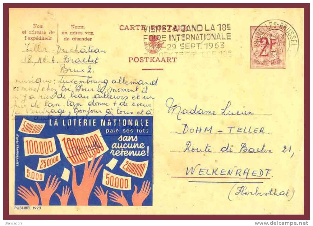 LOTERIE COLONIALE ENTIER POSTAL - Autres & Non Classés