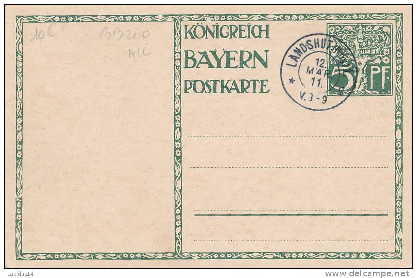 BB 200/C P A-   ALLEMAGNE -KONIGREICH BAYERN - Postal  Stationery