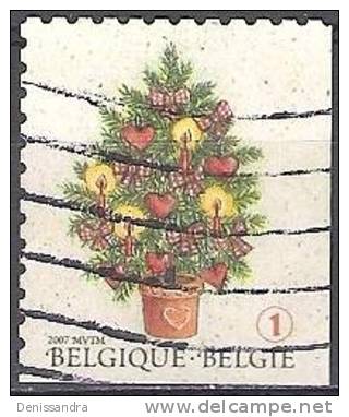 Belgique 2007 COB 3734C O Cote (2016) 2.40 Euro Noël Sapin Décoré - Gebraucht