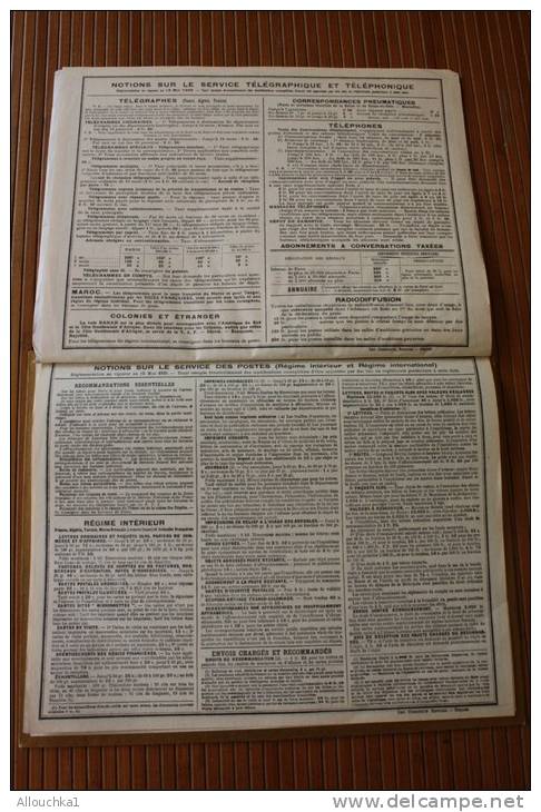 1936 DEPARTEMENT DOUBS CALENDRIER  ALMANACH:POSTES /TELEGRAPHE GD FORMAT RUINE VIEUX CASTELLAR 06  IMPR. OBERTHUR RENNES - Formato Grande : 1921-40