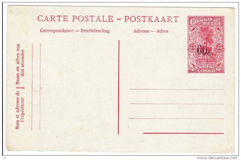 1923 , ENTIER  UNUSED  Congo Belge - Postwaardestukken