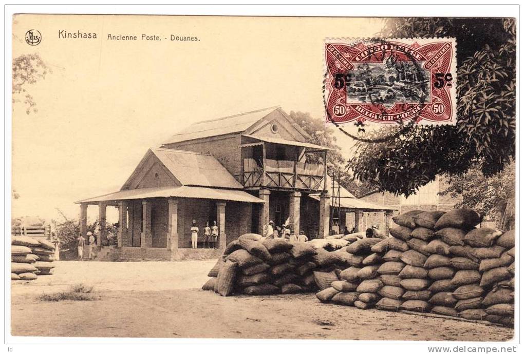 PC 1923 "KIN - ANCIENNE POSTE"  Congo Belge - Interi Postali