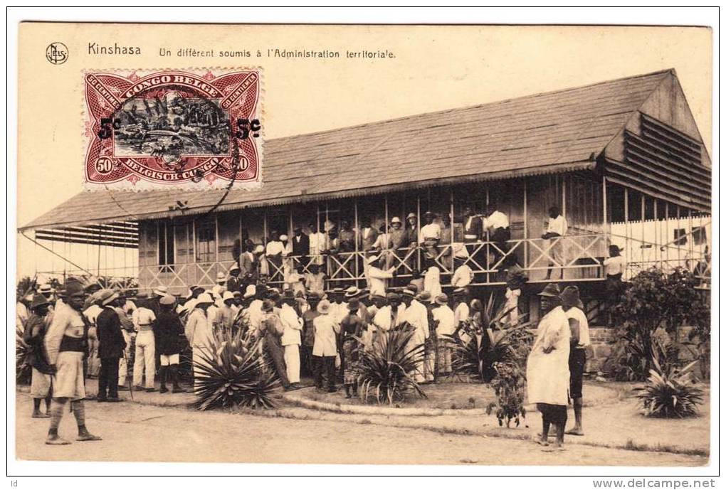 PC 1923 "KIN - ADMINISTRATION TERRITORIALE"  Congo Belge - Postwaardestukken