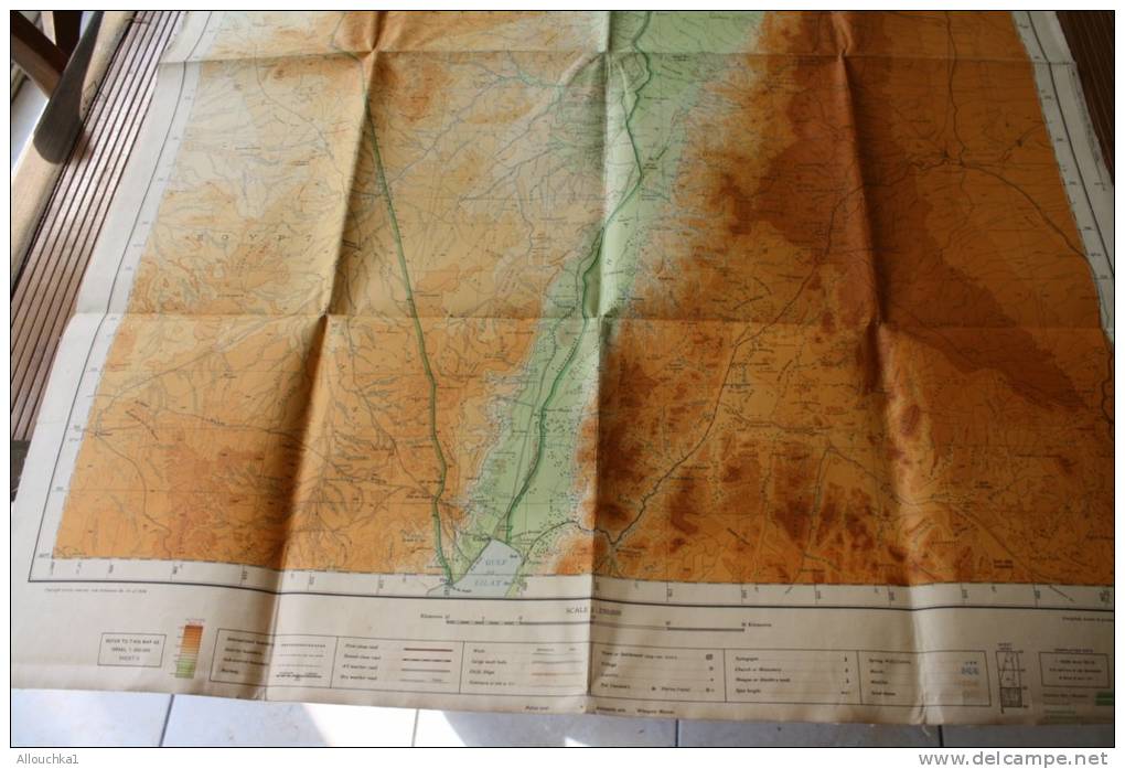 ISRAEL : CARTE TOPOGRAPHIQUE GEOGRAPHIQUE  LE BAS DU NEGUEV  No 16 VIDE ORDINANCE-1924 COMPILEDBY SURVEY OF ISRAEL 1951 - Topographical Maps