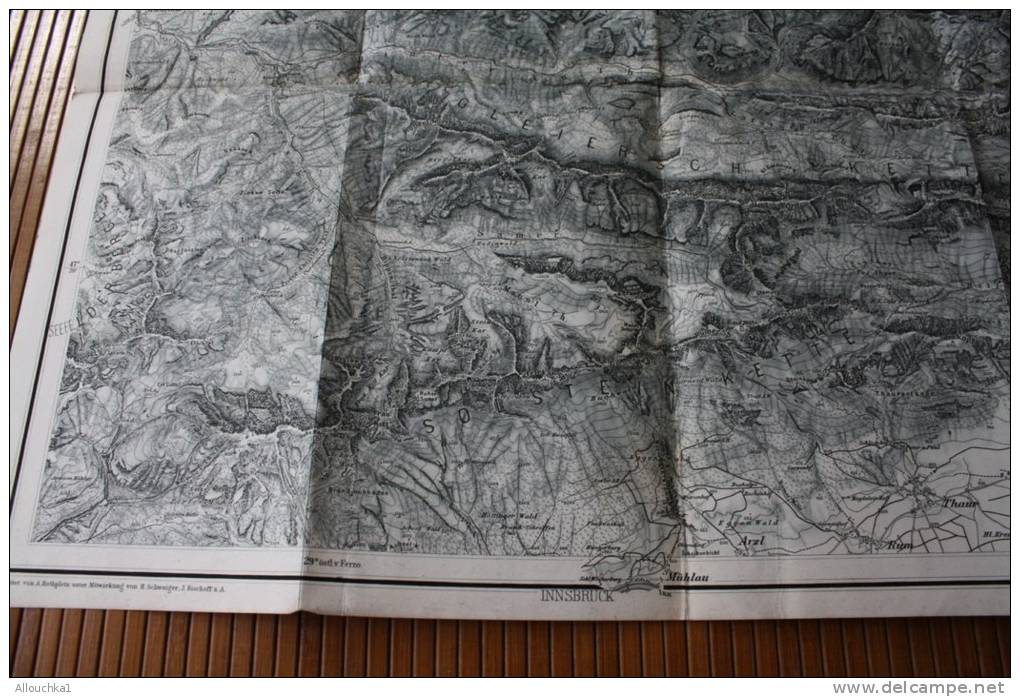 AUTRICHE : CARTE TOPOGRAPHIQUE  SPECIAL KARTE KARWENDEL GEBIRGES >ZEITSCHRIFT DES DEUTSCHEN UND OESTERREICHISCHEN WAR - Topographical Maps