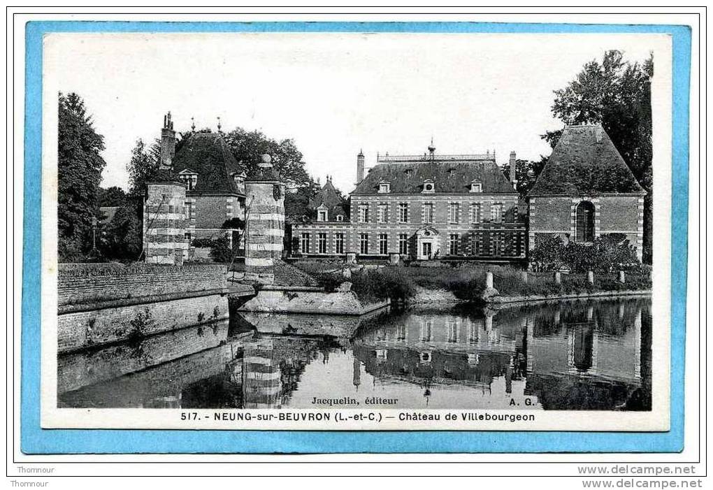 41  -  NEUNG-sur-BEUVRON  -  Château De Villebourgeon  -  1941   -  BELLE CARTE  - - Neung Sur Beuvron