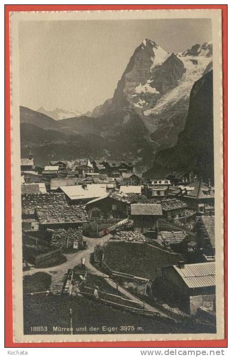 J051, Mürren , Eiger , 18853 , Petite Animation , Non Circulée - Mürren