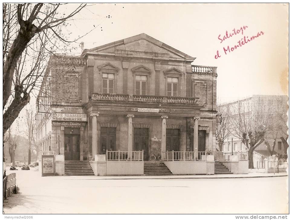 Drome - Montelimar , Le Teatro , Café Brasserie Du Théatre En 1964 , Ed Photo Presse , Rare - Montelimar