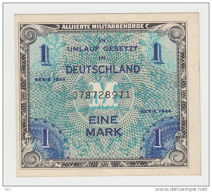 GERMANY 1 Mark 1944 VF++ WWII P 192a 192 A - 1 Mark