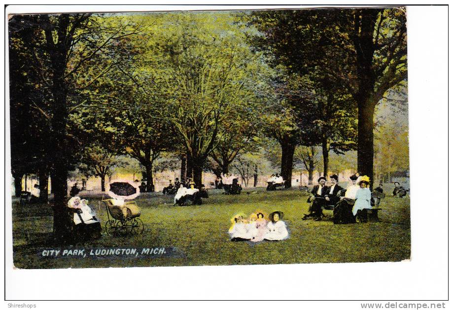 City Park Ludington Michigan Postmark - Grand Rapids