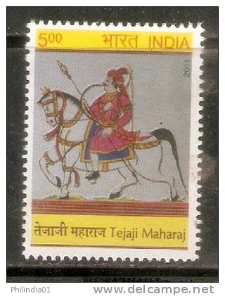 India 2011 Teja Ji Maharaj Rajsthan Warrior Horse-riding Famous People MNH Inde Indien - Neufs