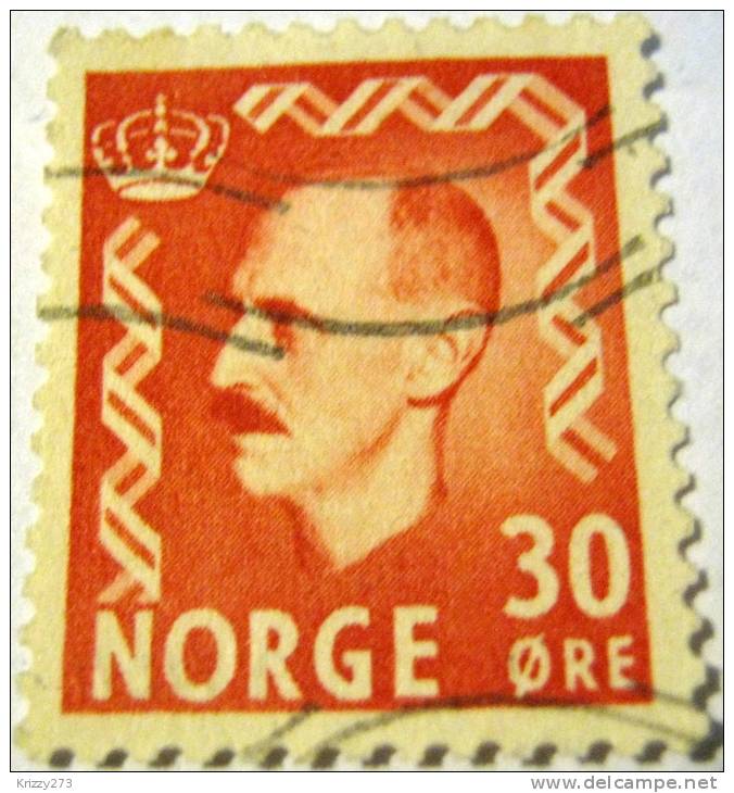 Norway 1950 King Haakon VII 30 Ore - Used - Oblitérés