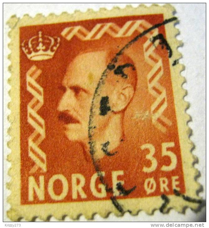 Norway 1950 King Haakon VII 35 Ore - Used - Used Stamps