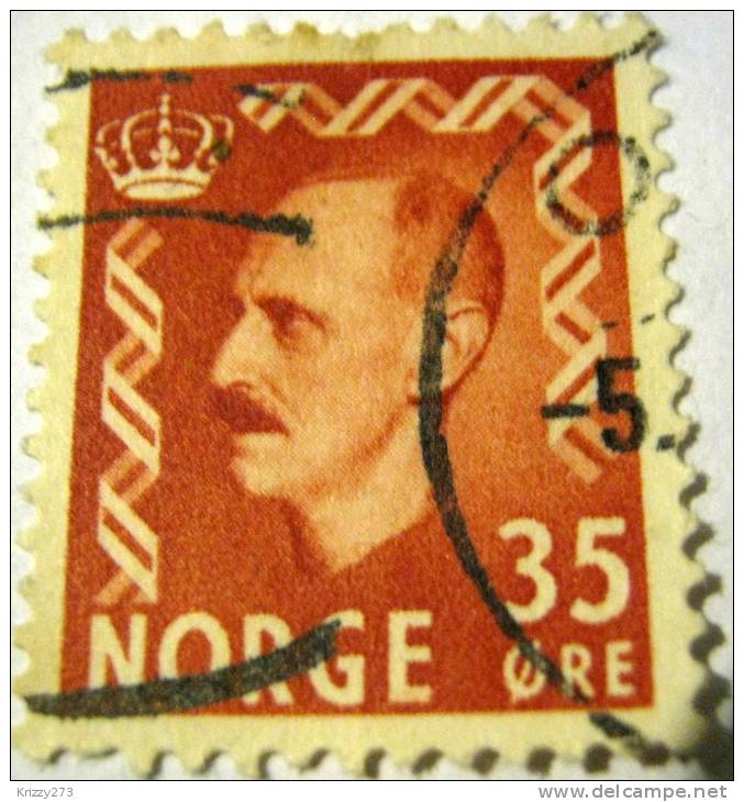 Norway 1950 King Haakon VII 35 Ore - Used - Oblitérés