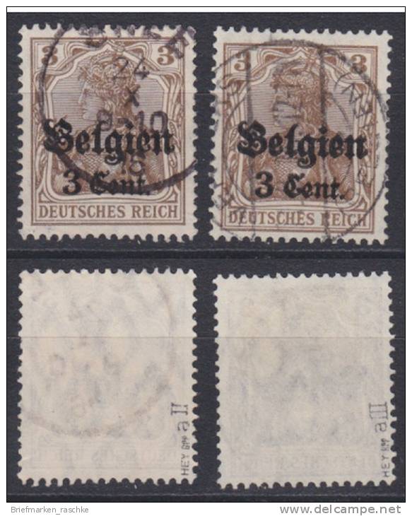 Belgien,11aII,aIII,gestempelt Gep. - Besetzungen 1914-18