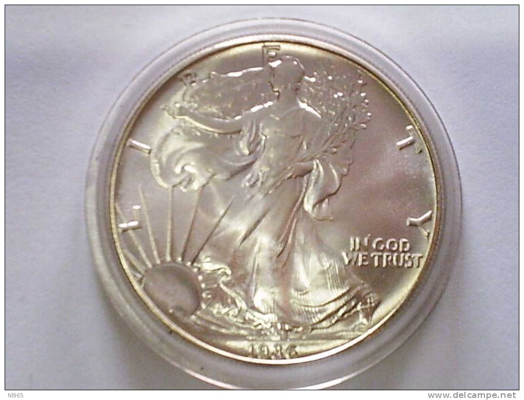 STATI UNITI D´ AMERICA  1 DOLLARO ( AMERICAN EAGLE BULLION ) ARGENTO 999 ANNO 1986 - Lots