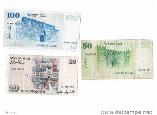 ISRAEL BANKNOTES 20,50,100 LIROT 1973 - Israel