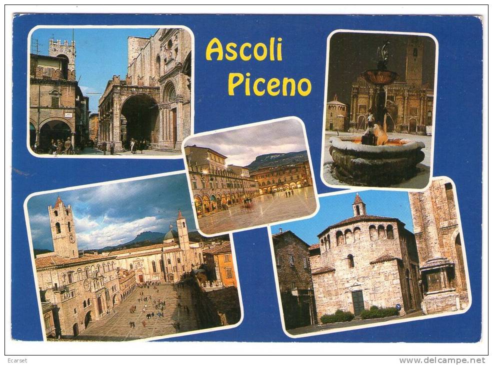 ASCOLI PICENO - Vedute Varie. Viaggiata 1992 - Ascoli Piceno