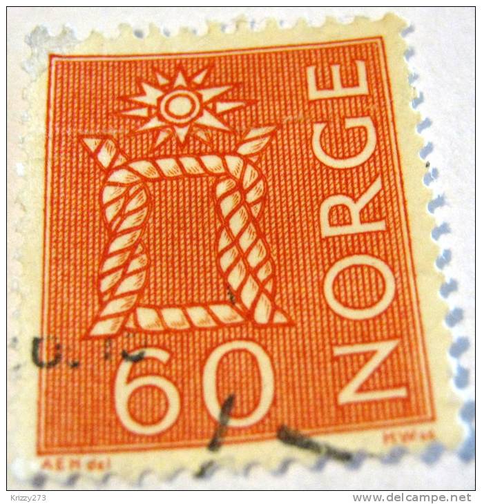 Norway 1962 Bosuns Knot 60 Ore - Used - Oblitérés