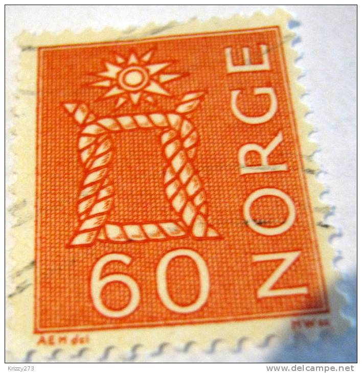 Norway 1962 Bosuns Knot 60 Ore - Used - Oblitérés