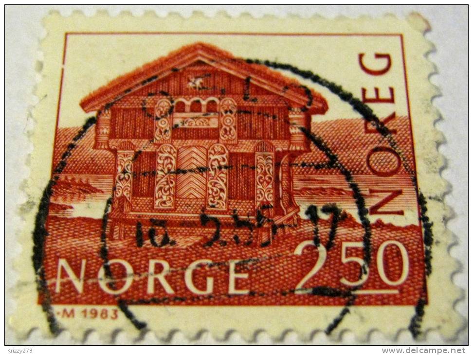 Norway 1983 Log House Breiland 2.5 Kr - Used - Oblitérés