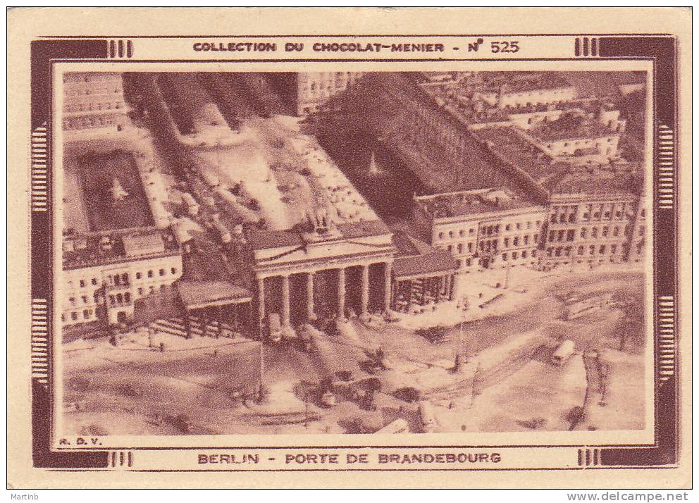 CHROMO  Image Chocolat MENIER  BERLIN  Porte Brandebourg   N° 525 - Menier